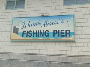 johnnie mercer fishing pier sign